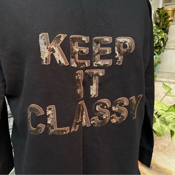 Black “Keep It Classy” Warm Sweatshirt - Picture 4 of 5